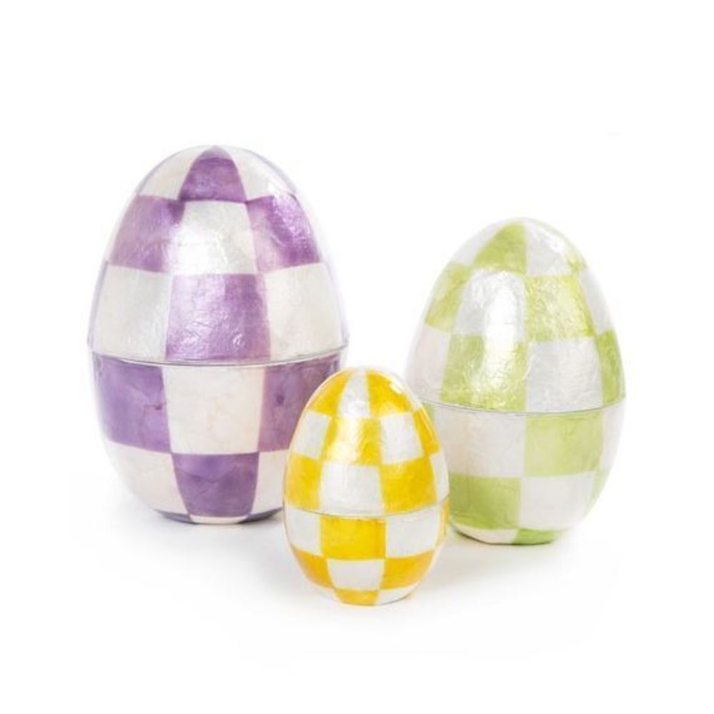 NIB Mackenzie Childs Pastel Nesting Egg - Set of 3 - Picture 2 of 4